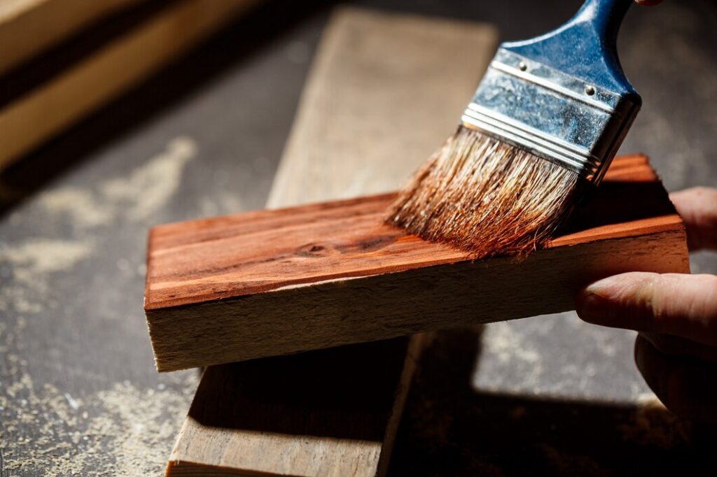 Close Up Photo Painting Wood Brown Color 176420 4795 | QPainting Services