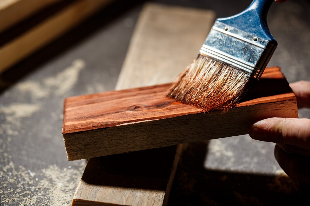 Close Up Photo Painting Wood Brown Color 176420 4795 | QPainting Services